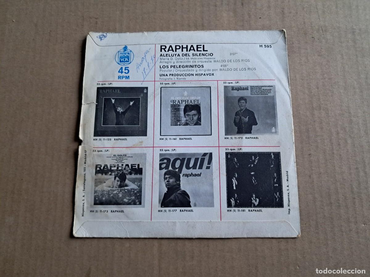 Discos de vinilo: RAPHAEL - DELUYA DEL SILENCIO SINGLE 1970 - Foto 3