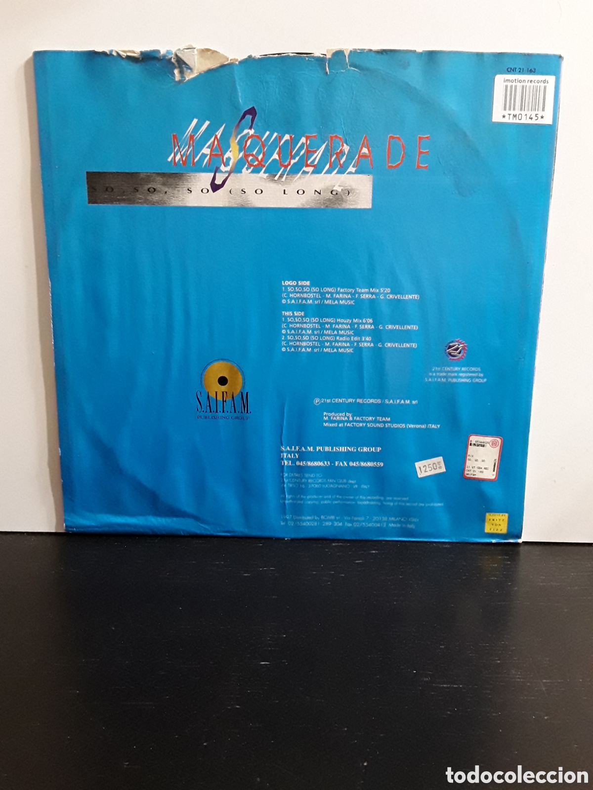 Discos de vinilo: Masquerade &lrm;&ndash; So, So, So (So Long) - Foto 2