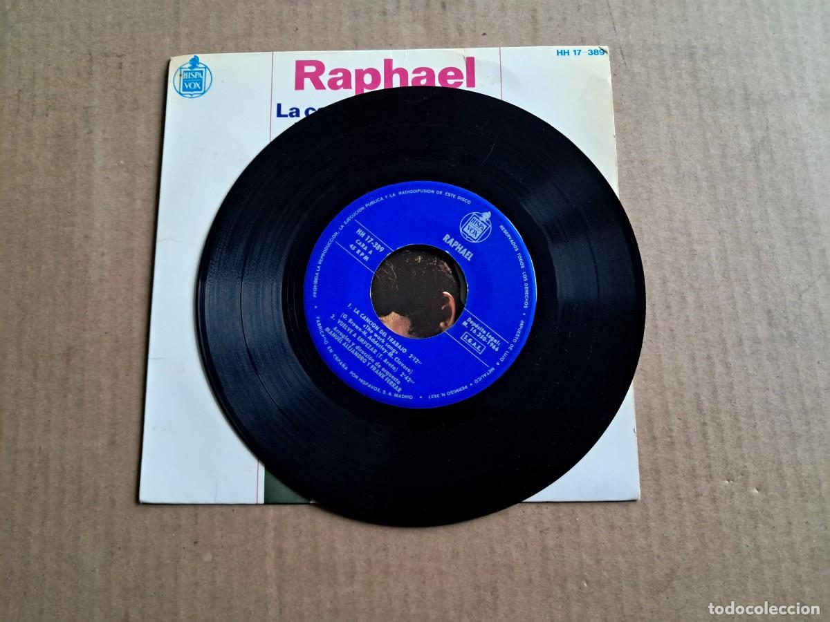 Discos de vinilo: RAPHAEL - LA CANCION DEL TRABAJO EP 4 TEMAS 1966 - Foto 2