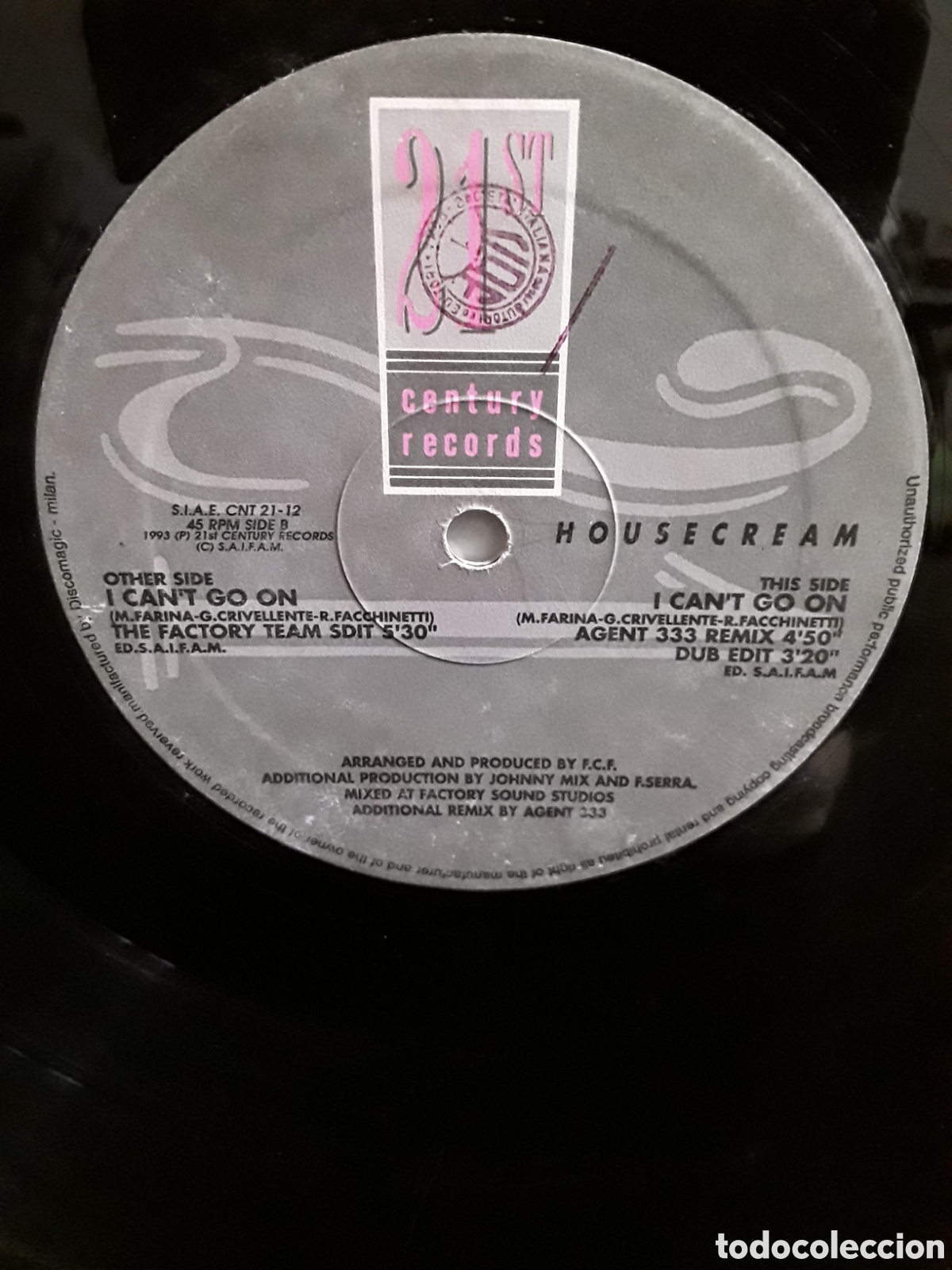 Discos de vinilo: Housecream &lrm;&ndash; I Cant Go On - Foto 1