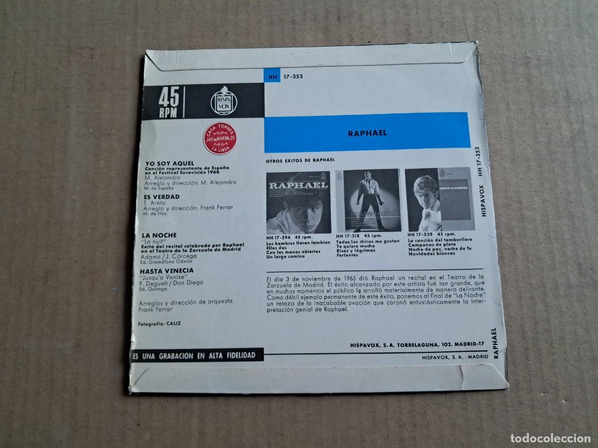 Discos de vinilo: RAPHAEL - YO SOY AQUEL EP 4 TEMAS 1966 - Foto 3