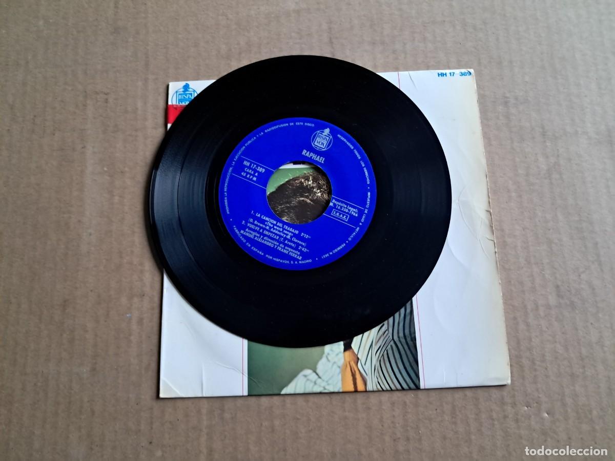 Discos de vinilo: RAPHAEL - LA CANCION DEL TRABAJO EP 4 TEMAS 1966 - Foto 2