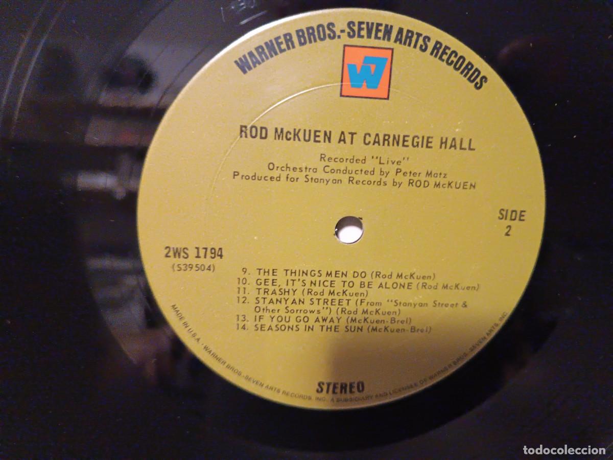 Discos de vinilo: Rod Mckuen At Carnegie Hall - Foto 4