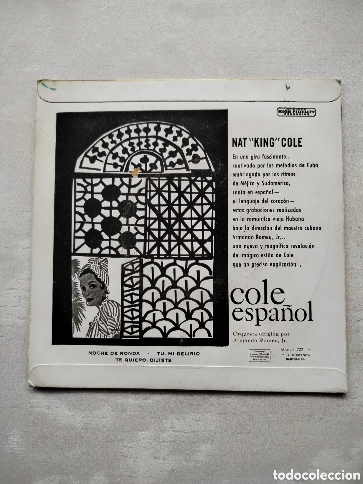 Discos de vinilo: EP Nat King Cole en Espa&ntilde;ol - Foto 2