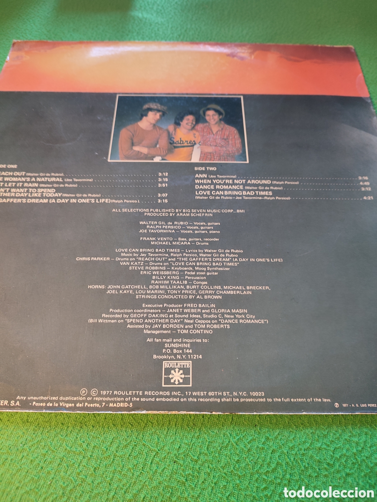 Discos de vinilo: Sunshine - Sunshine vinilo Lp 1977 - Foto 2