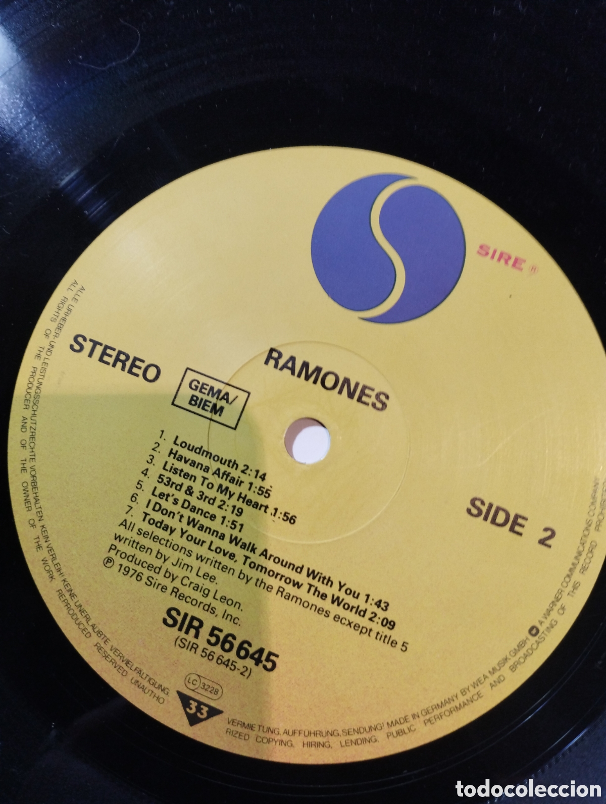 Discos de vinilo: Ramones.LP Edici&oacute;n alemana. - Foto 4