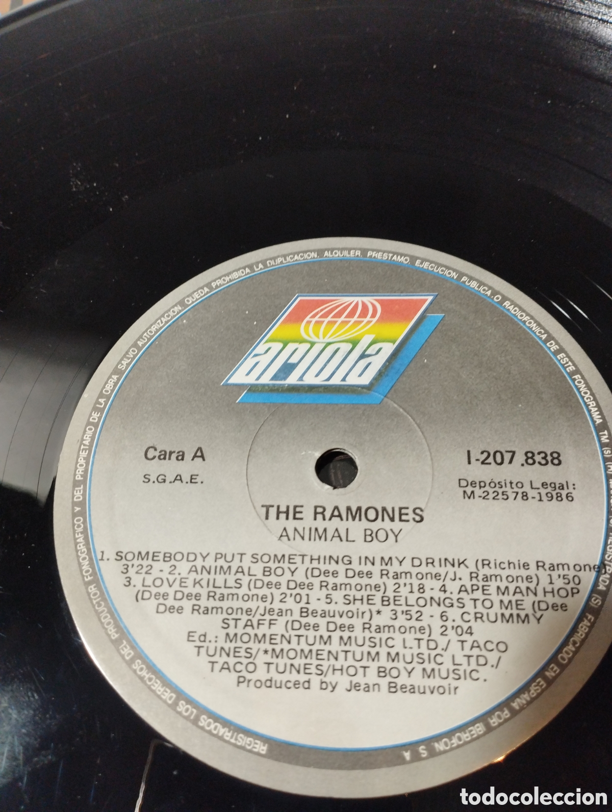 Discos de vinilo: Ramones. Animal Boy. Lp. - Foto 3