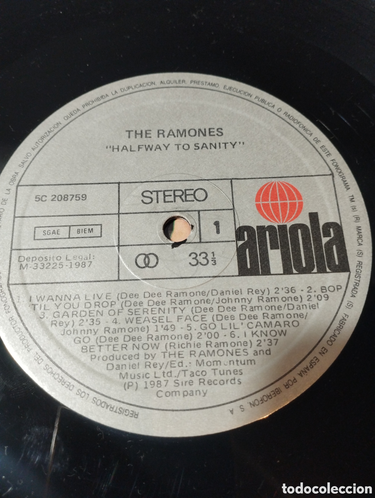 Discos de vinilo: Ramones. Halfway to sanity. Lp. Ariola. - Foto 3