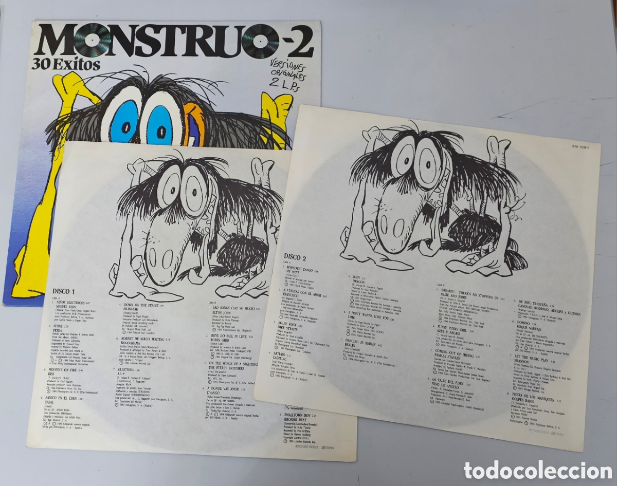Discos de vinilo: 2 LPs V/A MONSTRUO 2 (Espa&ntilde;a - Polystar - 1984) - Foto 7