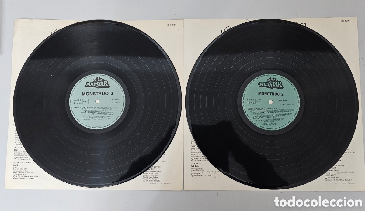 Discos de vinilo: 2 LPs V/A MONSTRUO 2 (Espa&ntilde;a - Polystar - 1984) - Foto 12