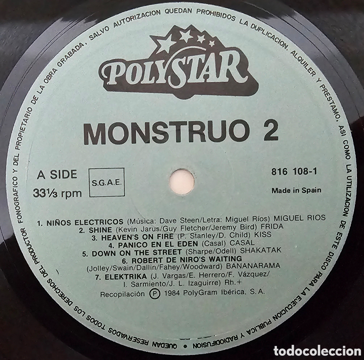 Discos de vinilo: 2 LPs V/A MONSTRUO 2 (Espa&ntilde;a - Polystar - 1984) - Foto 13