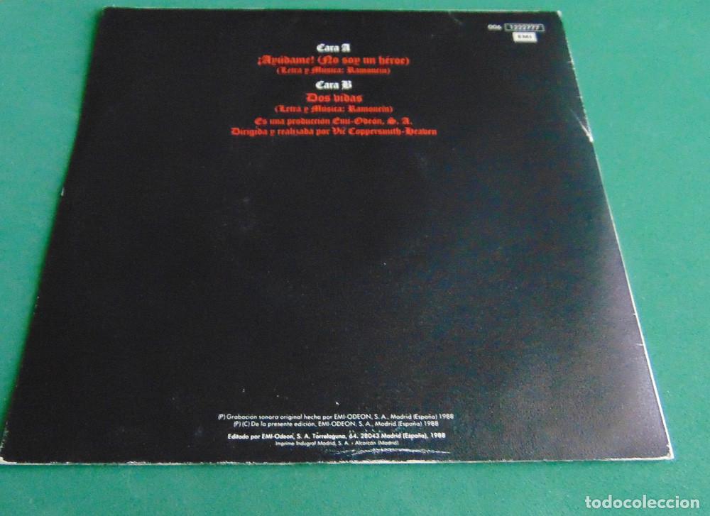 Discos de vinilo: Ramonc&iacute;n &ndash; &iexcl;Ay&uacute;dame! (No Soy Un H&eacute;roe) - SINGLE 1988 - Foto 3
