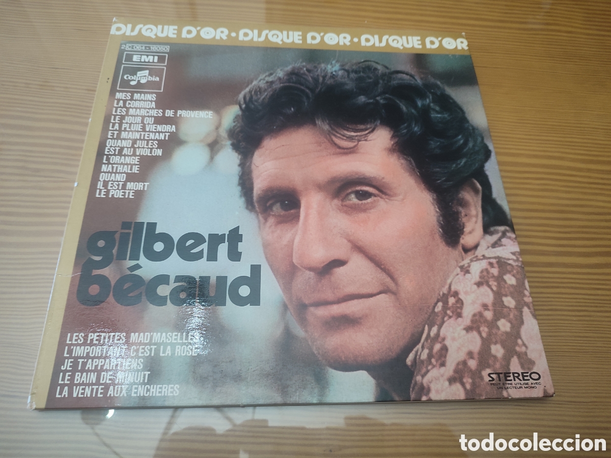 Discos de vinilo: Disco vinilo de Gilbert Becaud &rdquo; Disque Dor &rdquo; como nuevo - Foto 1