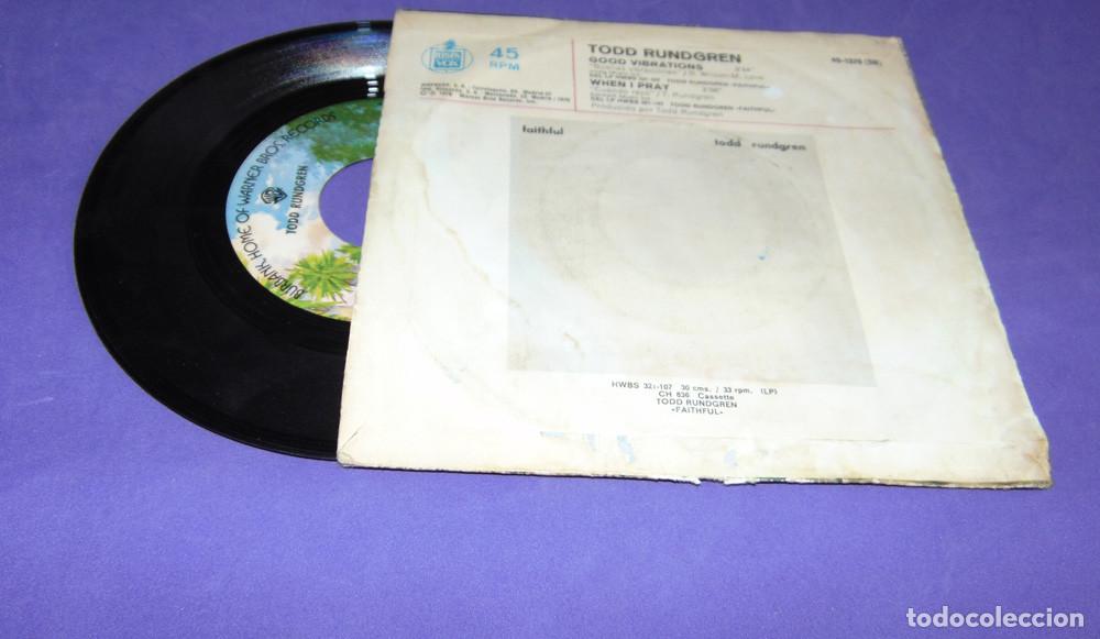 Discos de vinilo: Todd Rundgren &ndash; Good Vibrations / When I Pray - SINGLE 1976 - Foto 8