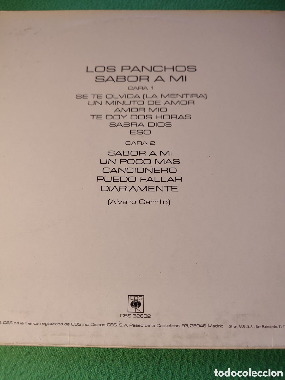 Discos de vinilo: Los Panchos - Sabor a mi vinilo Lp - Foto 2