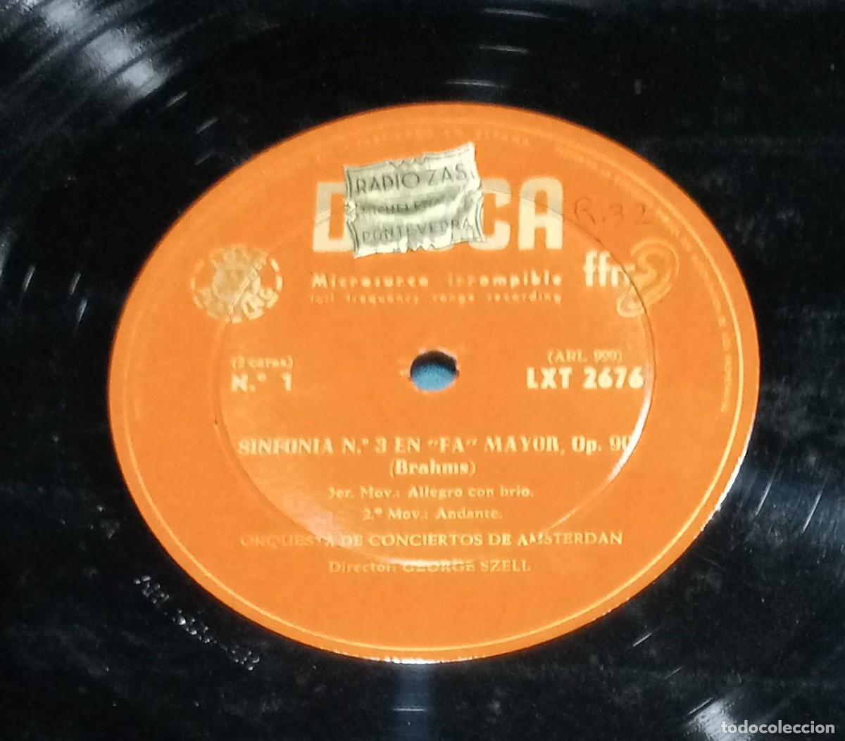 Discos de vinilo: BRAHMS, SINFONIA N&ordm; 3 EN FA MAYOR, OPUS 90 - Foto 4