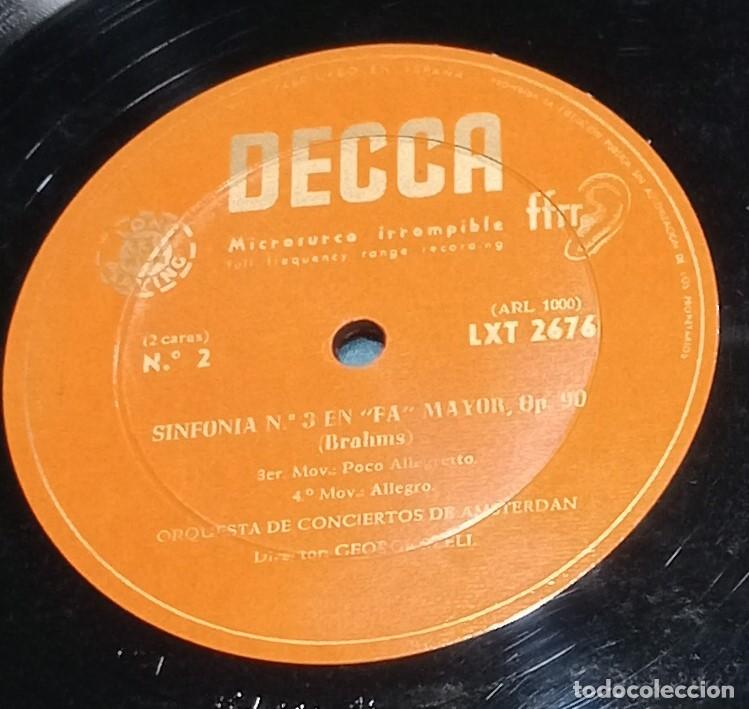 Discos de vinilo: BRAHMS, SINFONIA N&ordm; 3 EN FA MAYOR, OPUS 90 - Foto 6
