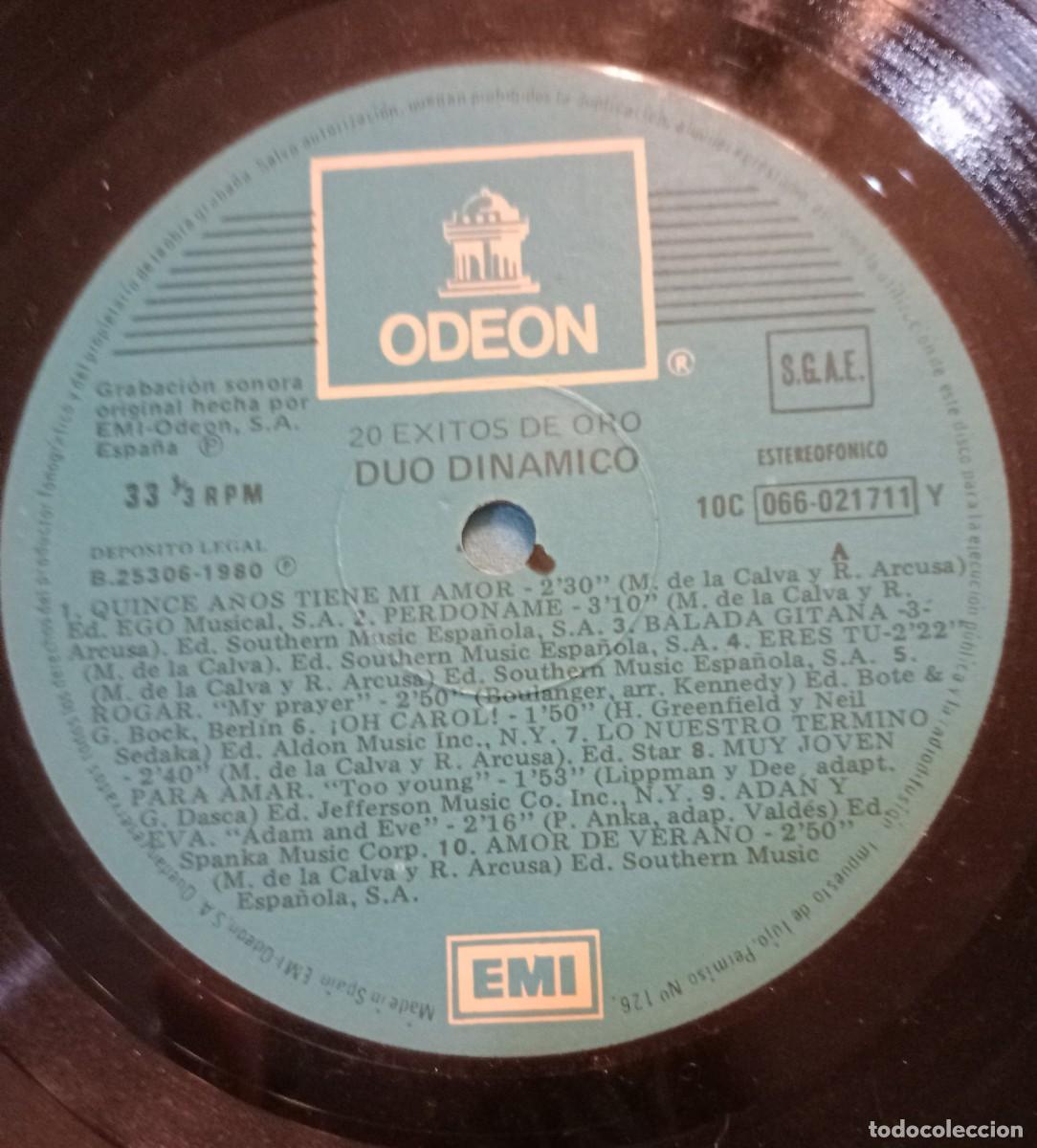 Discos de vinilo: DUO DIN&Aacute;MICO, 20 EXITOS DE ORO, VERSIONES ORIGINALES, LP - Foto 5
