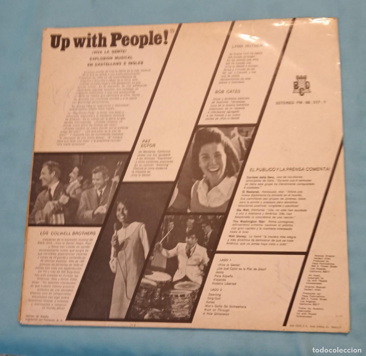 Discos de vinilo: UP WITH PEOPLE, VIVA LA GENTE, EN ESPA&Ntilde;OL E INGLES, LP - Foto 2