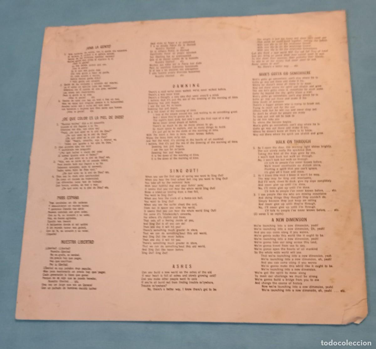 Discos de vinilo: UP WITH PEOPLE, VIVA LA GENTE, EN ESPA&Ntilde;OL E INGLES, LP - Foto 8