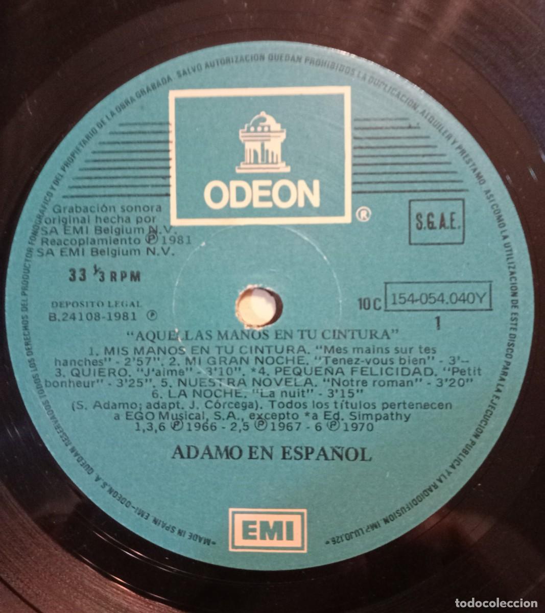 Discos de vinilo: ADAMO EN ESPA&Ntilde;OL- DOBLE LPS - Foto 5