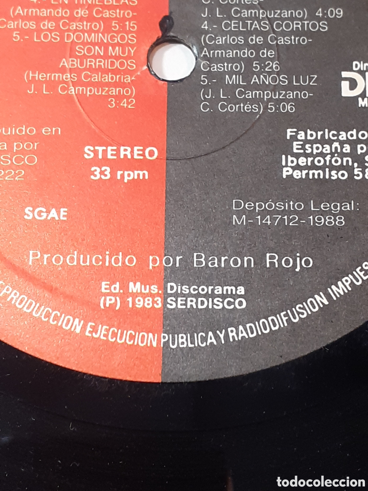 Discos de vinilo: Bar&oacute;n Rojo. No va m&aacute;s. 1983. - Foto 4