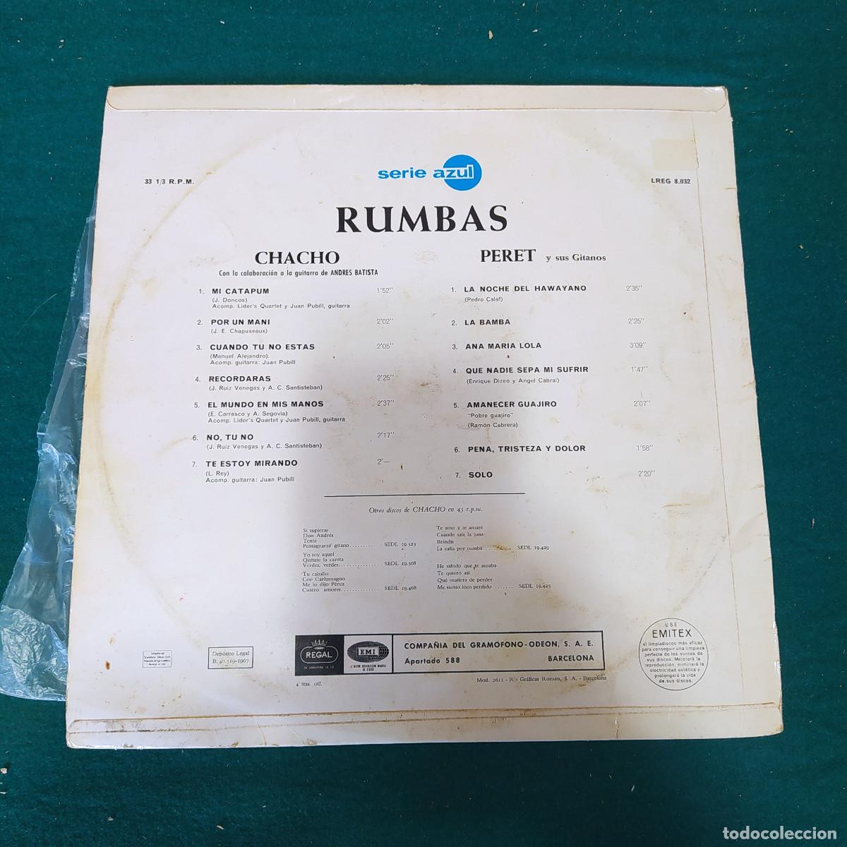 Discos de vinilo: Chacho / Peret Y Sus Gitanos &ndash; Rumbas - Foto 2
