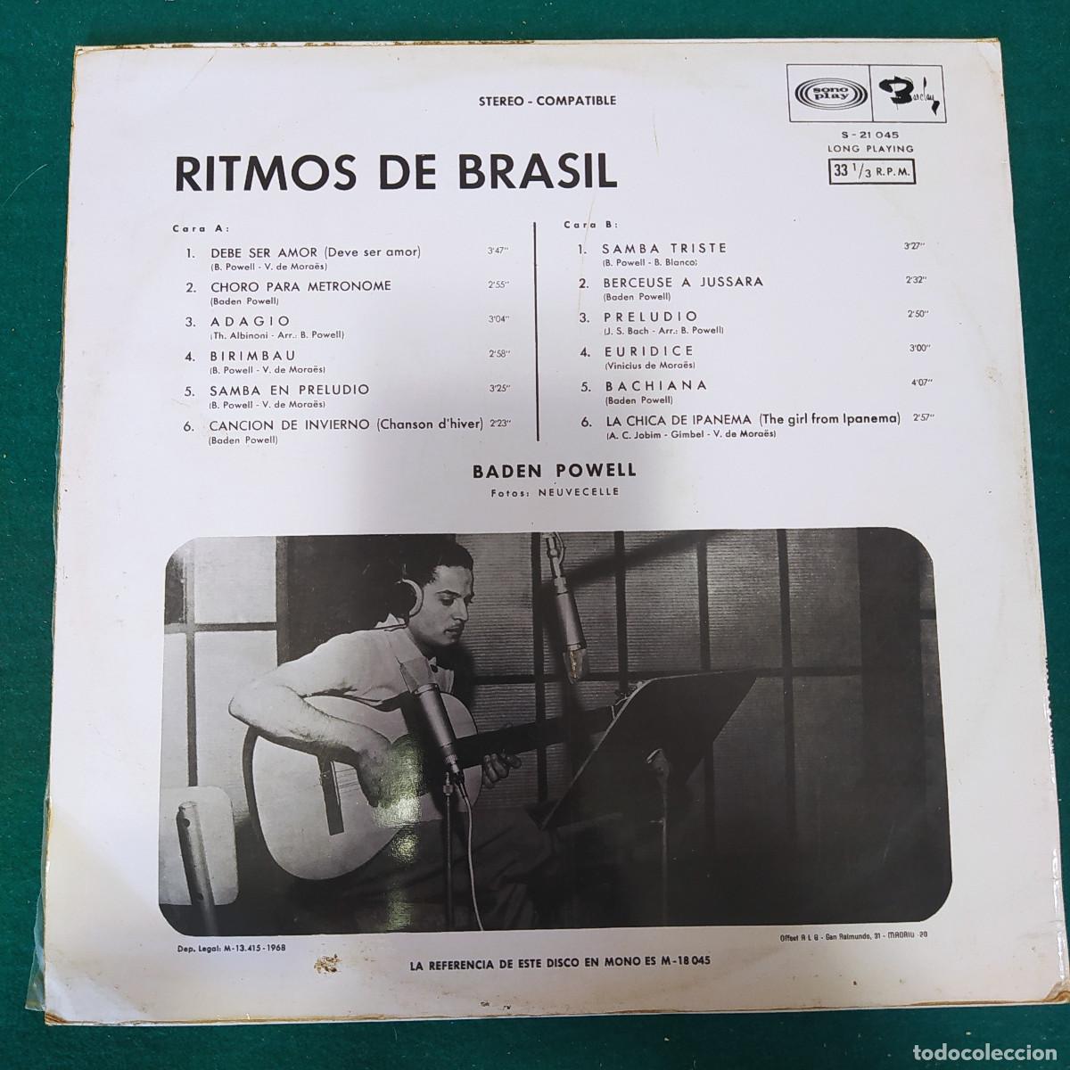 Discos de vinilo: Baden Powell &ndash; Ritmos de Brasil - Foto 2