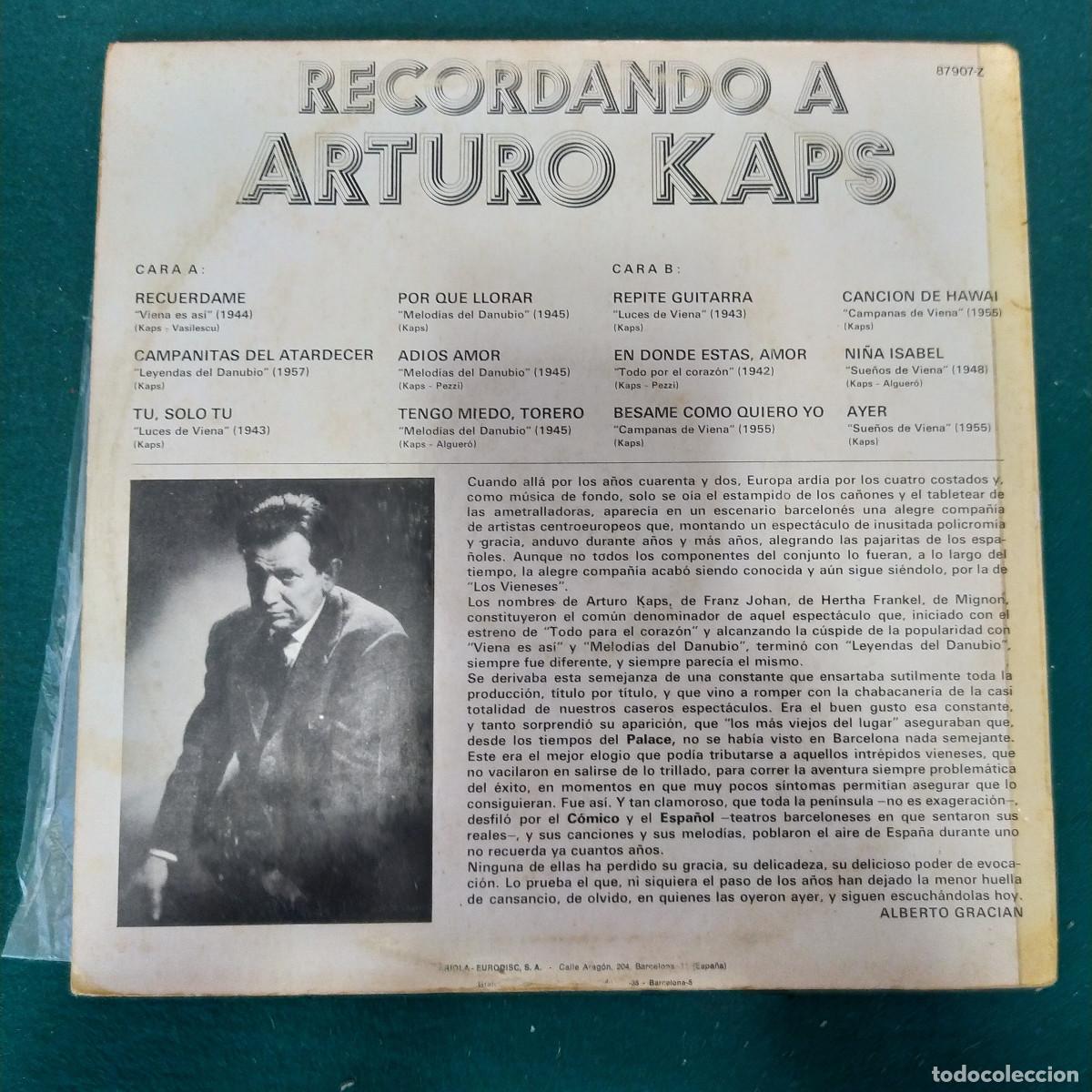 Discos de vinilo: Arturo Kaps &ndash; Recordando A Arturo Kaps - Foto 2