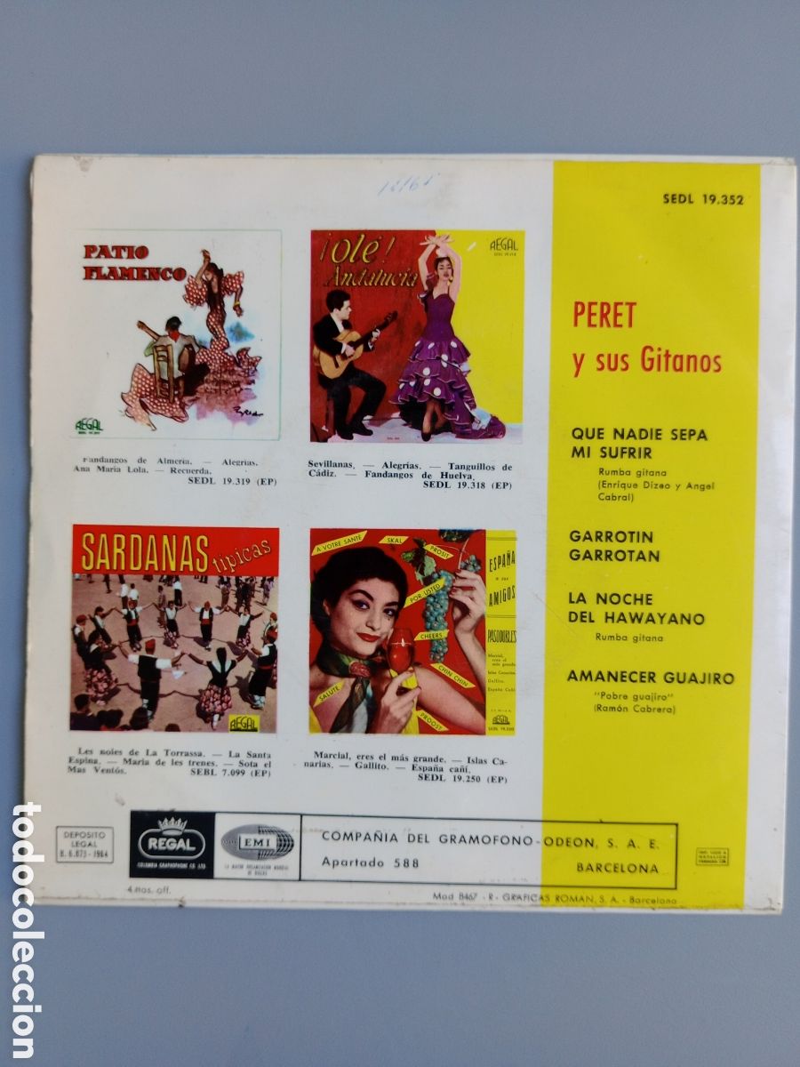 Discos de vinilo: Peret y sus gitanos. EP - Foto 2