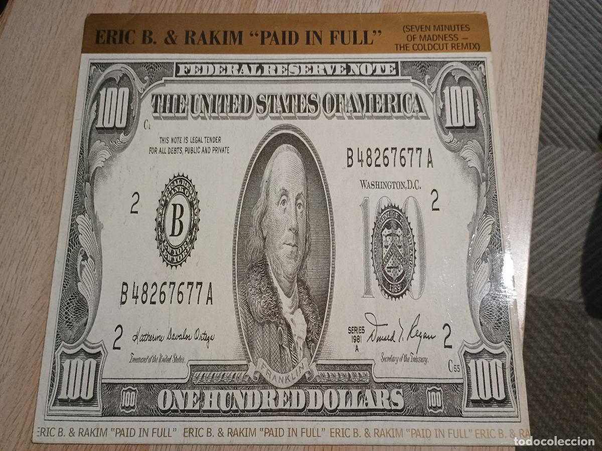 Discos de vinilo: Eric B. & Rakim &lrm;&ndash; Paid In Full 1988 - Foto 4