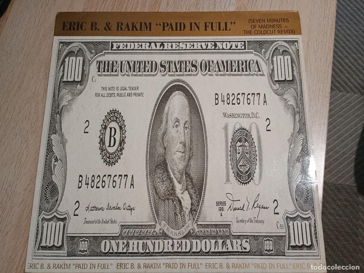Discos de vinilo: Eric B. & Rakim &lrm;&ndash; Paid In Full 1988 - Foto 1