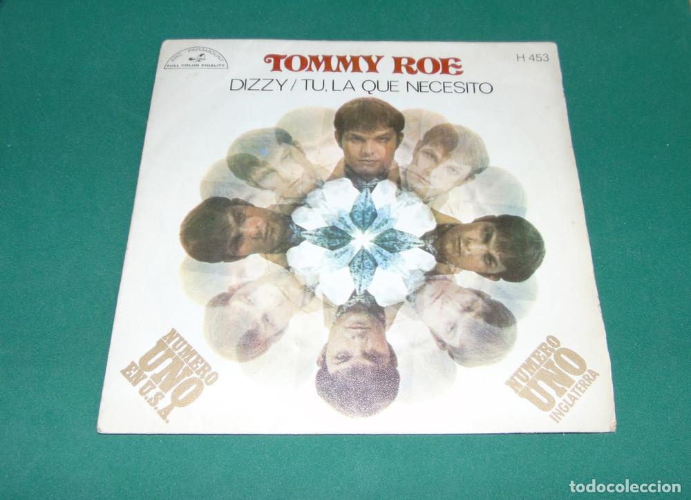 Discos de vinilo: TOMMY ROE - DIZZY / T&Uacute;, LA QUE NECESITO - SINGLE - HISPAVOX, 1969 - Foto 1