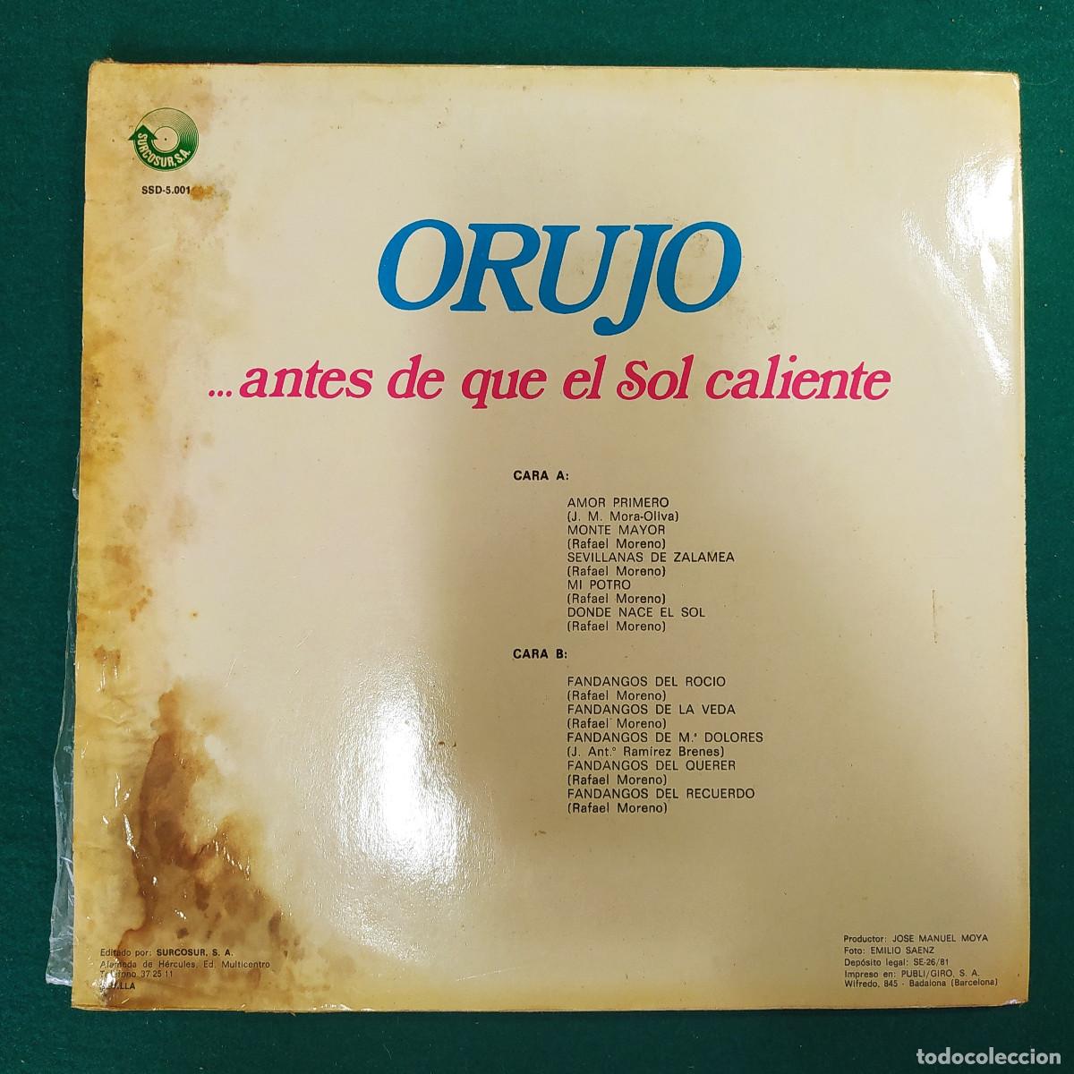 Discos de vinilo: Orujo &ndash; Antes De Que El Sol Caliente - Foto 2
