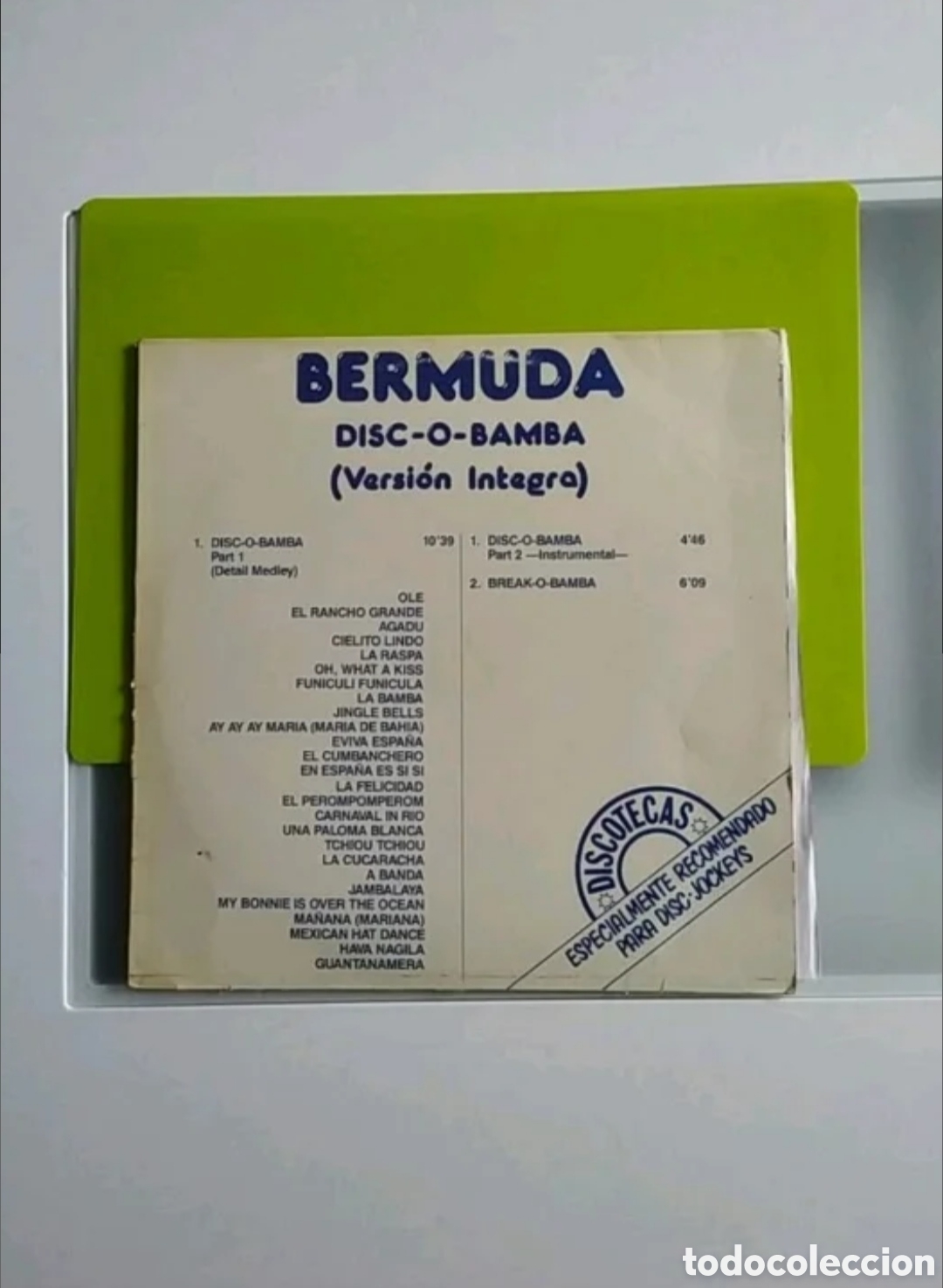 Discos de vinilo: Maxi single Bermuda. Disc-o-bamba (versi&oacute;n integra) - Foto 1