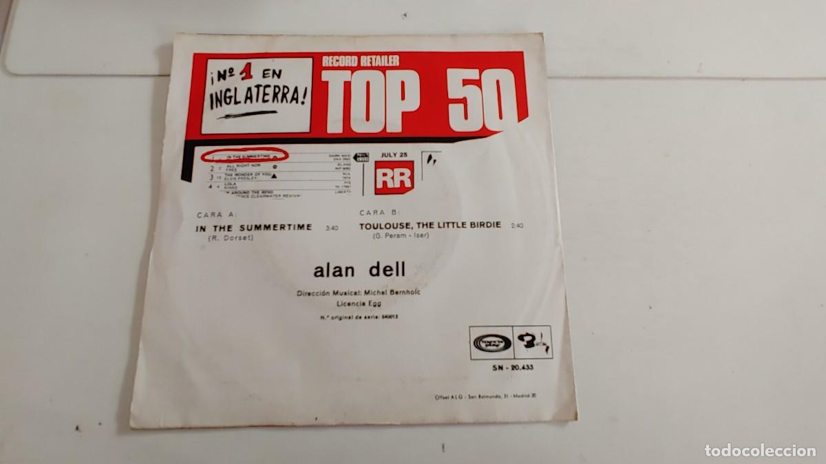 Discos de vinilo: ALAN DELL-SINGLE IN THE SUMMERTIME - Foto 2
