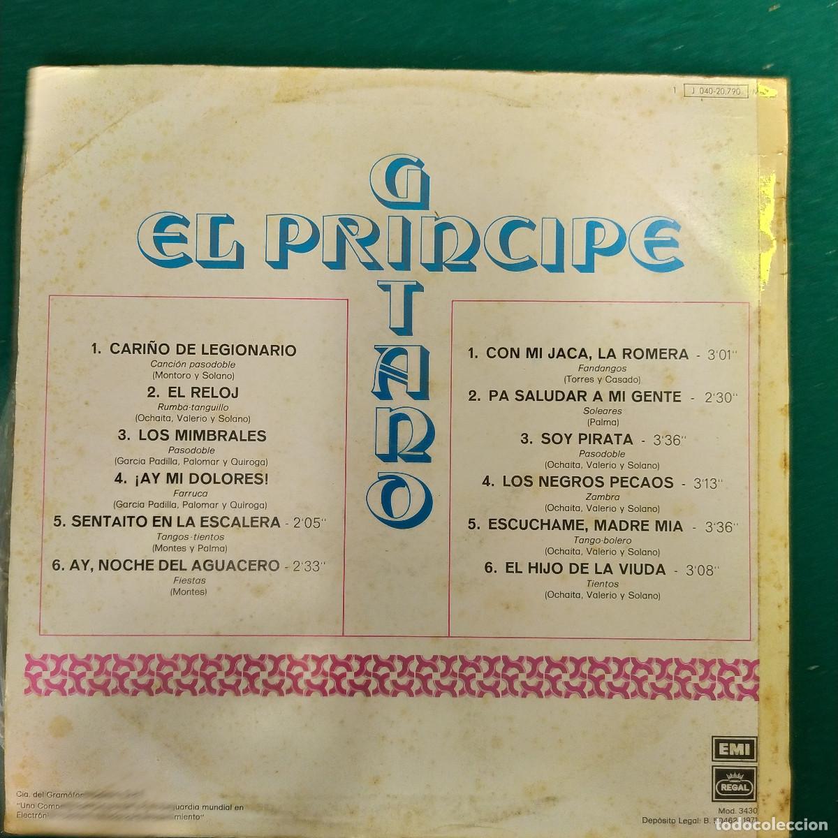 Discos de vinilo: El Pr&iacute;ncipe Gitano &ndash; Cari&ntilde;o De Legionario - Foto 2