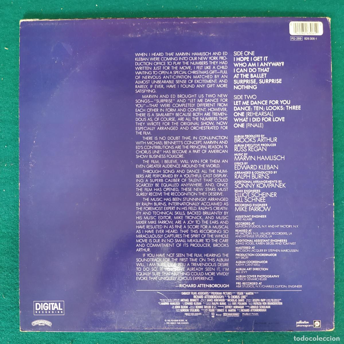Discos de vinilo: Chorus Line, Bande Originale Du Film - Foto 2
