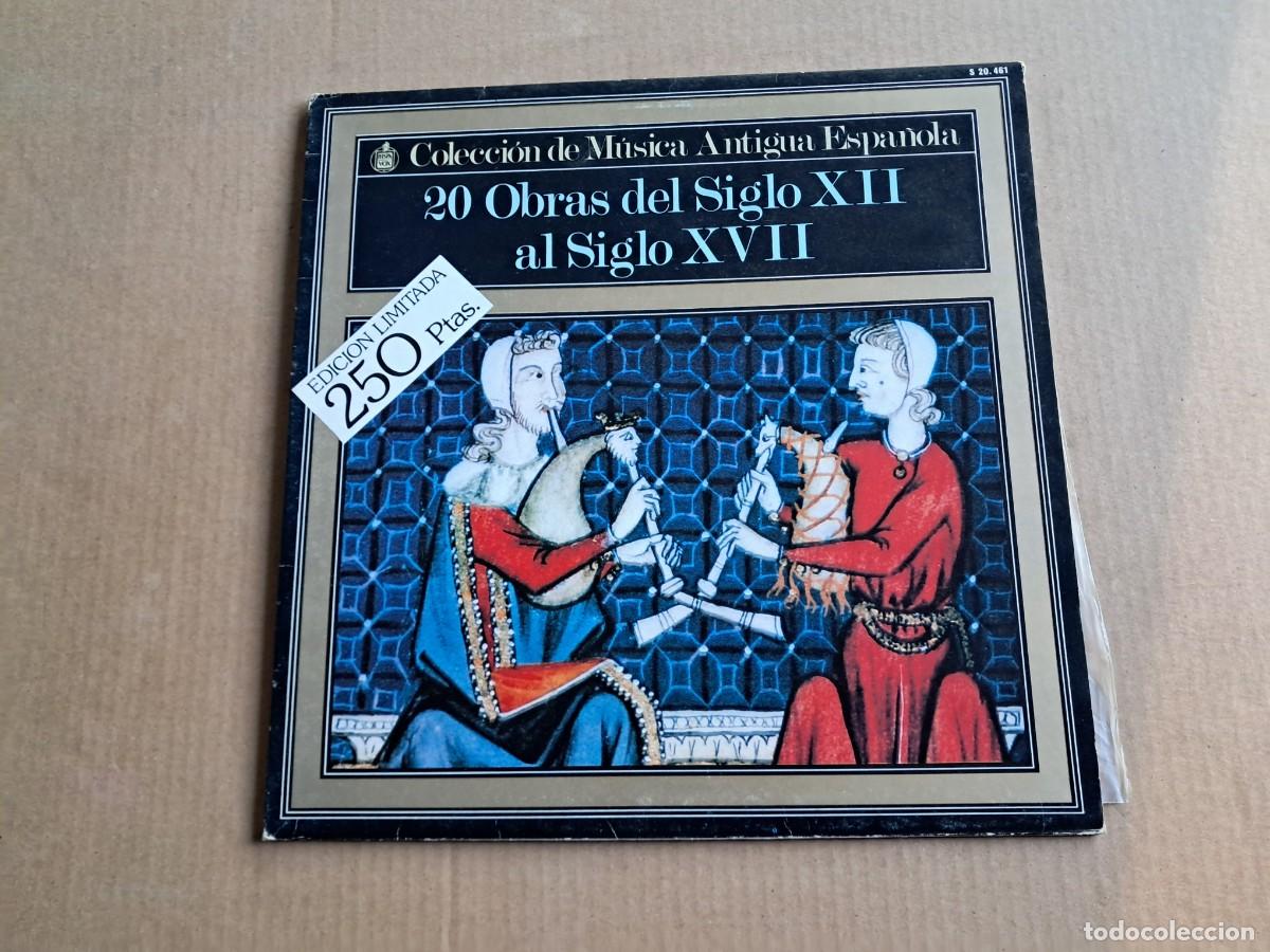 Dischi in vinile: COLECCION DE MUSICA ANTIGUA ESPA&Ntilde;OLA - 20 OBRAS DEL SIGLO XII AL SIGLO XVII LP 1981
