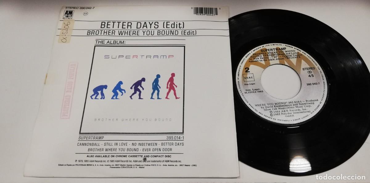 Discos de vinilo: SCO34- Supertramp - Better Days (7&rdquo;, Single) - Foto 2