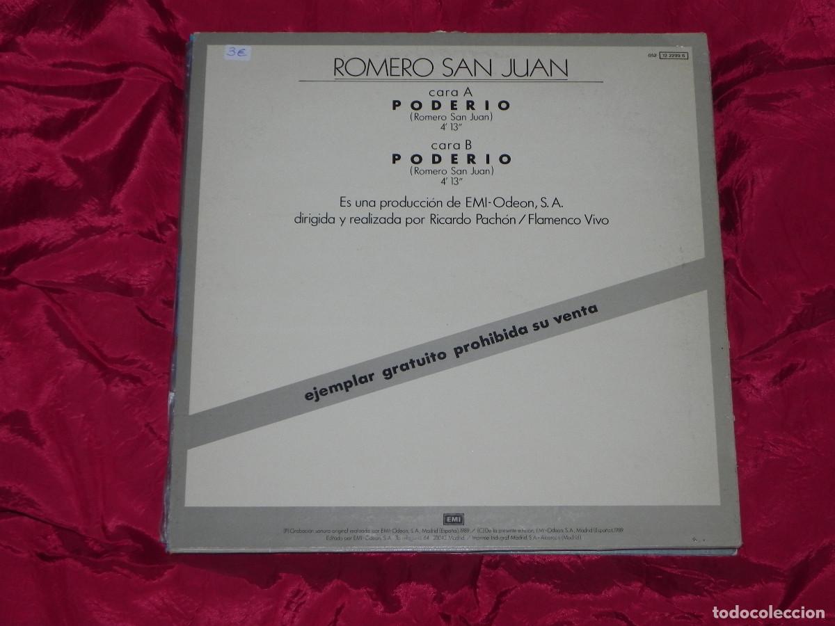 Discos de vinilo: Romero San Juan - Poder&iacute;o - EMI / ODEON. S.A. 1989 - Foto 2