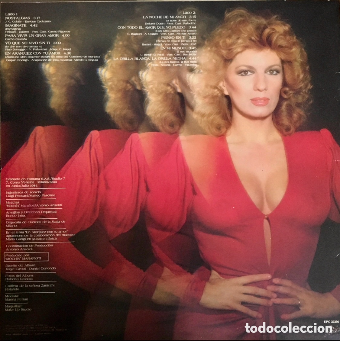 Discos de vinilo: Disco Vinilo LP. Iva Zanicchi. &ldquo;Nostalgias&rdquo;. 1981. - Foto 2