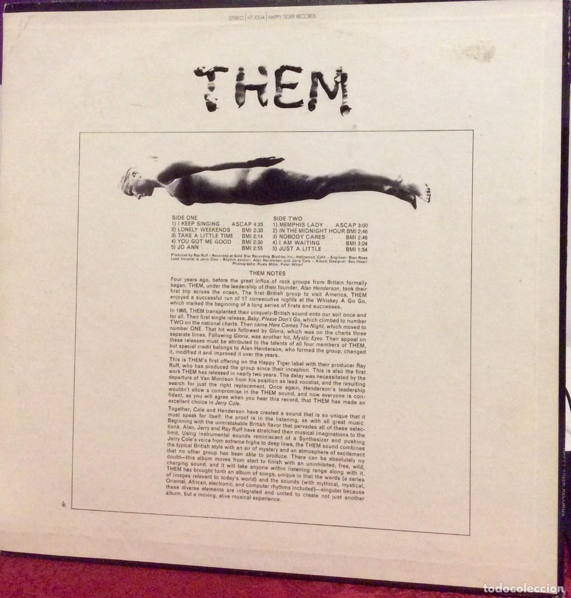 Discos de vinilo: THEM ///1969 USA (vg++/ex) - Foto 2