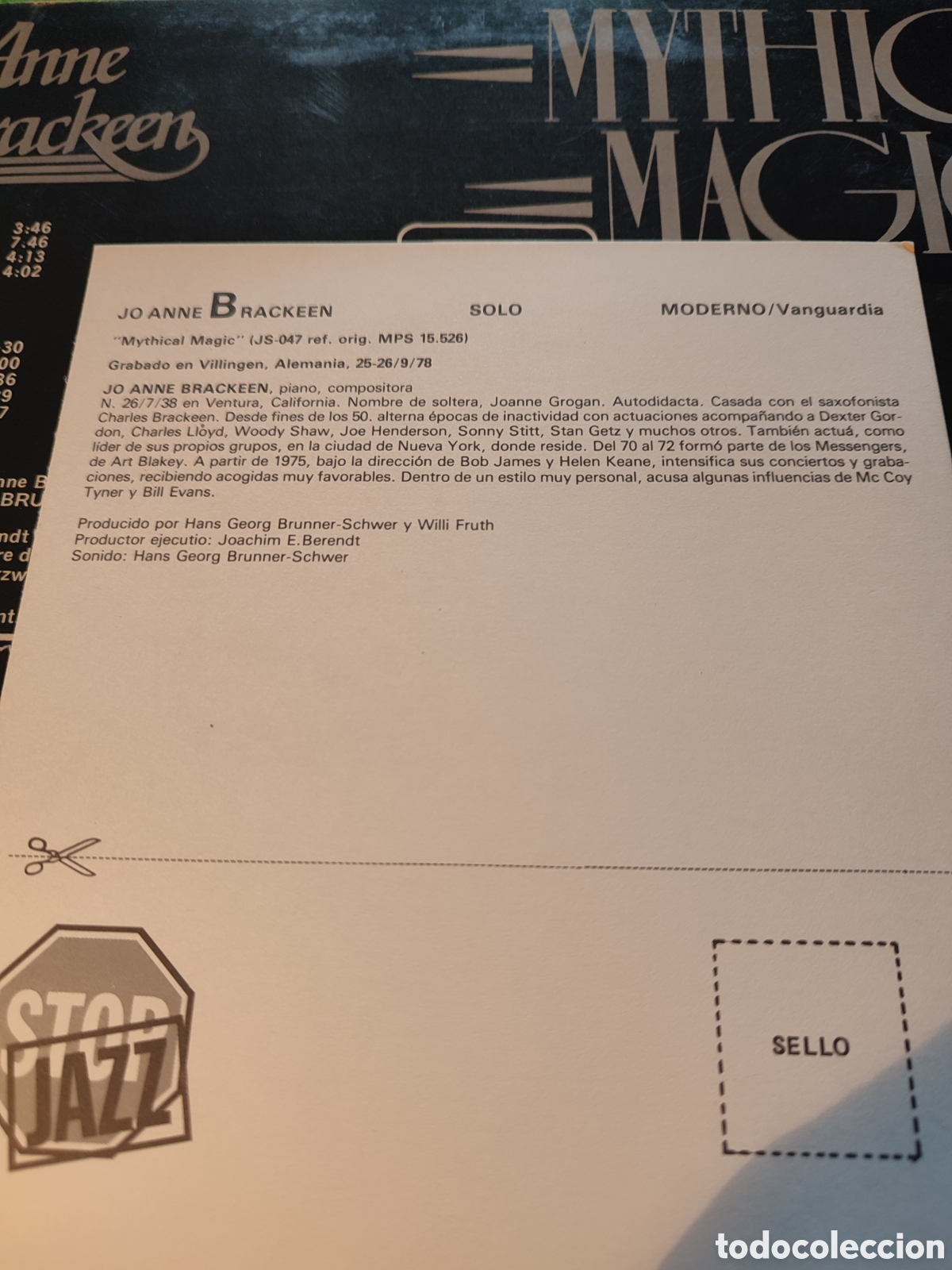 Discos de vinilo: Joanne Brackeen - Mythical Magic Lp - Foto 2