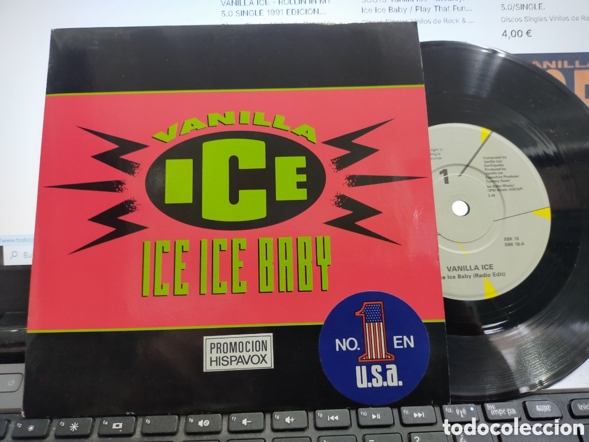 Discos de vinilo: Vainilla ice single ice ice baby 1990 - Foto 1