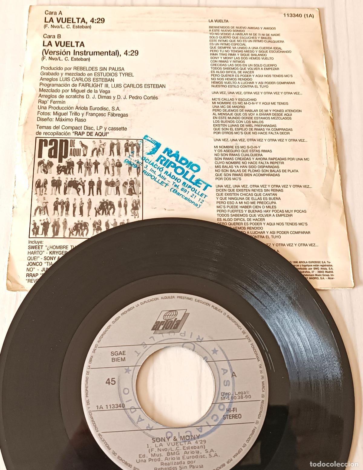 Discos de vinilo: SONY & MONY - LA VUELTA ARIOLA - 1990 - Foto 2