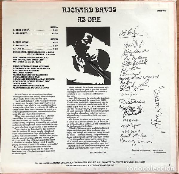 Discos de vinilo: Richard Davis &ndash; As One - Foto 2