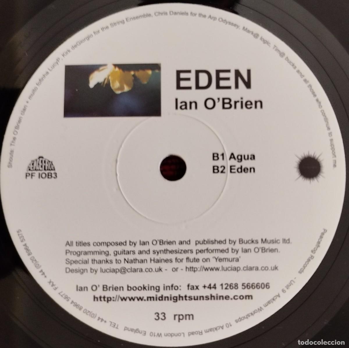 Discos de vinilo: IAN OBRIEN ** Eden ** MAXI VINILO EP 2000 UK - Foto 2