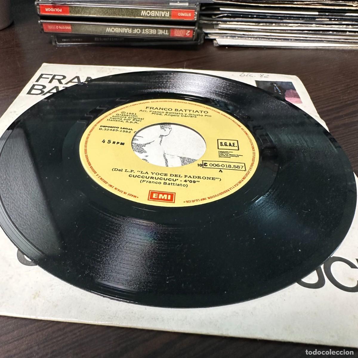 Discos de vinilo: Franco Battiato - Cuccurucucu (7&rdquo;, Single) - Foto 3