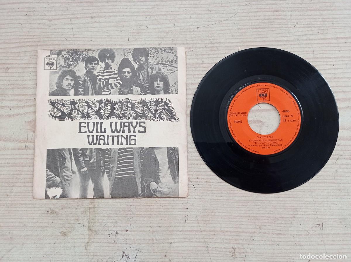 Discos de vinilo: Santana - Evil Ways - Waiting - Single - Foto 1